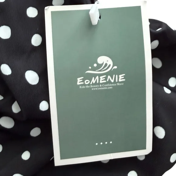 Eomenie Polka Dot Ruffle Sleeve One Piece Swimsuit Size S NWT - Picture 5 of 8